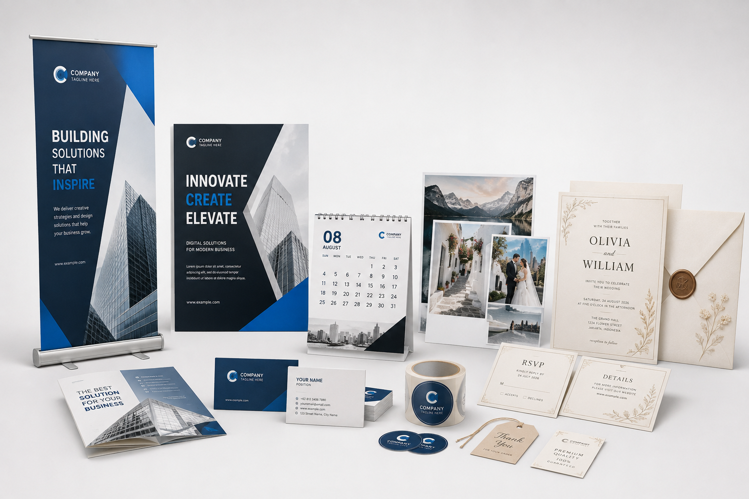 EasyPress printed banners, posters and physical invitation cards